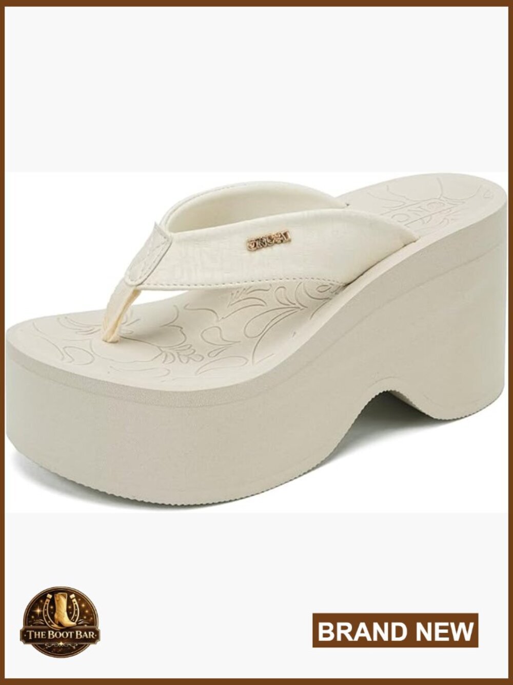 Women's Platform Chunky Sandals with Arch Support, Wedge Flip Flops, Non-Slip